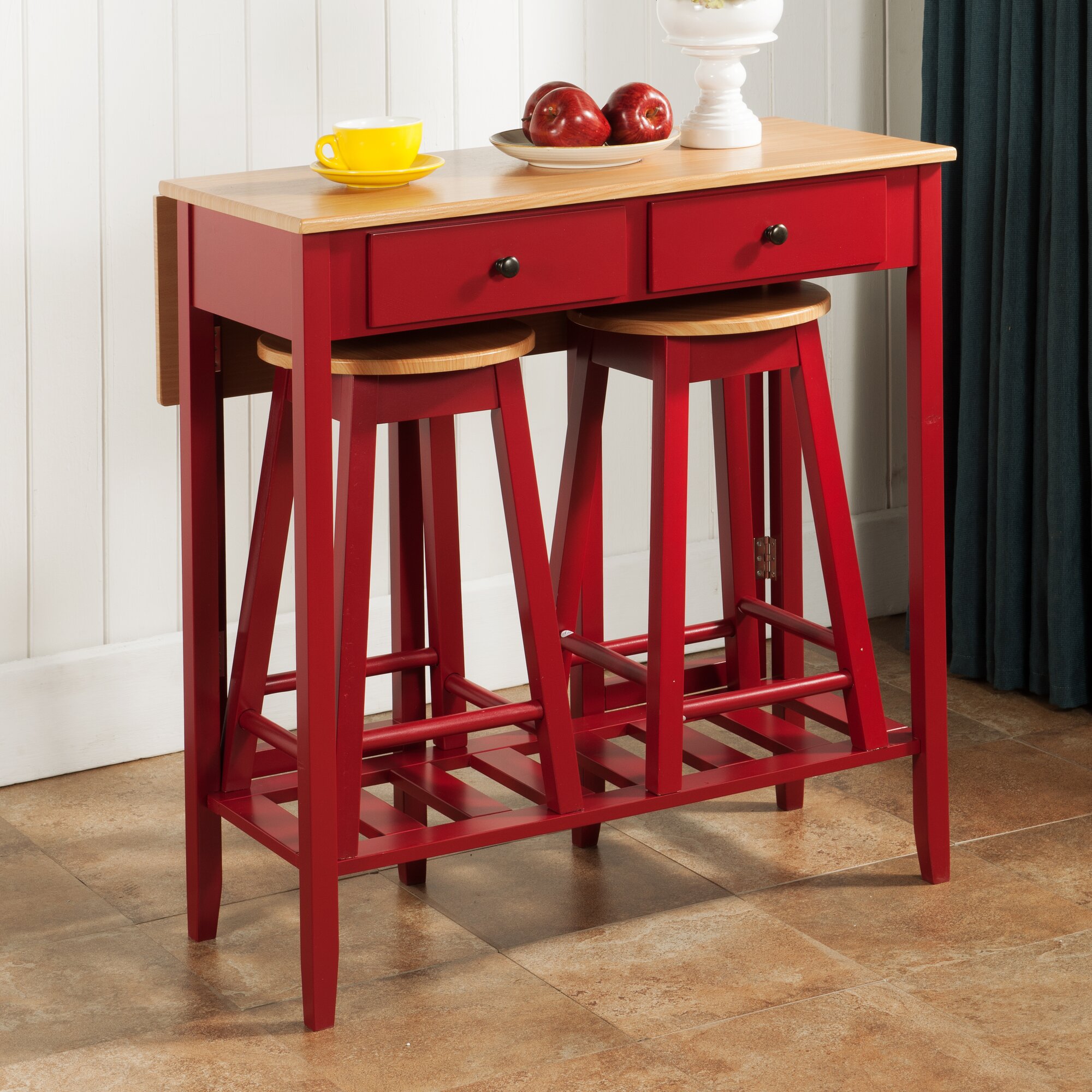 InRoom Designs 3 Piece Pub Table Set & Reviews | Wayfair